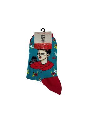 Women's Socksmith Frida Kahlo Teal Red Crew Socks One Size